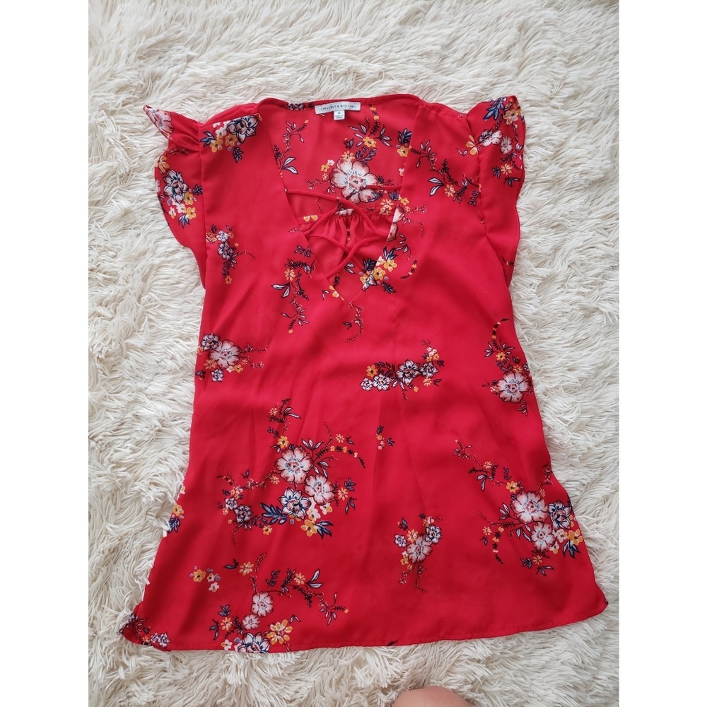 Red Floral shirt